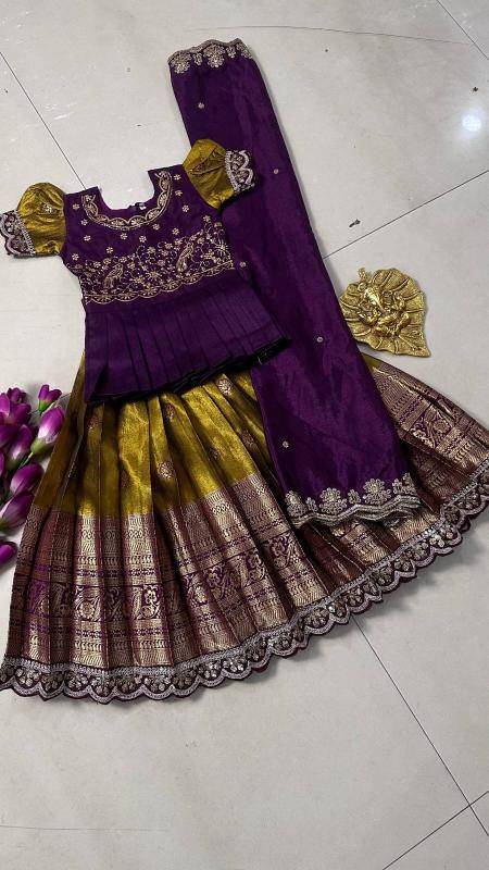 NEW LAUNCING KIDS LEHENGA CHOLI simmer Wholesale kids boutique clothing